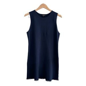Theory Navy Blue Branteenia Reverie Fringe Dress